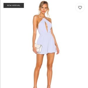 Blue revolver halter dress